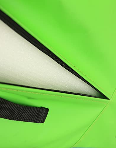 PRISP Incline Gymnastics Mat - 71 x 28 x 14 Inch Tumbling Cheese Wedge Mat - color: Green; Blue