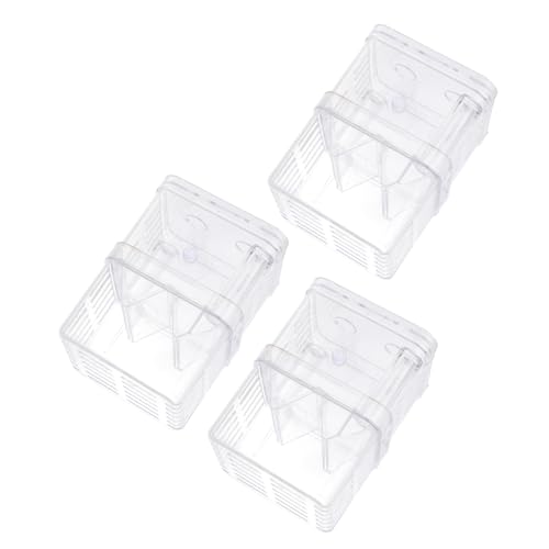 3pcs Fish Breeding Box Aquarium Breeder Box for Small Tanks Fish Acclimation Hatching