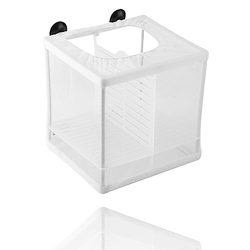 Fish Tank Breeder Net, Fish Breeding Box Multifunctional Isolation Mesh Box Aquarium Fish Tank Incubator Breeder Tank Divider Fish Fry Hatchery Breeder Box