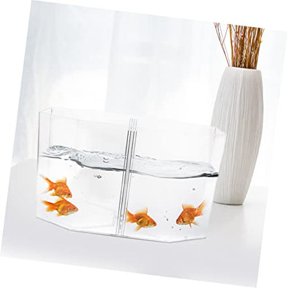 ARTIBETTER Transparent Fish Isolation Tank Two Compartments High- Breeding Box for Betta and Small Fish Aquarium Incubator for Spawning and