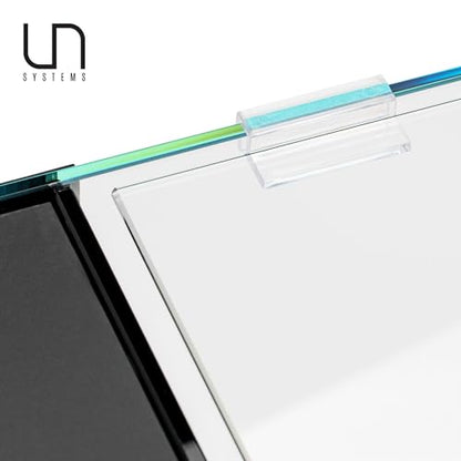 Ultum Nature Systems Tank Lids - Ultra Clear Frameless Aquarium Cover for Rimless Glass Tanks - 45A Dual AIO (Lid + Clips)