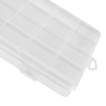 20PCS 28 Grids Clear Plastic Organizer Box with Fixed Dividers for Beads, Fishing Tackles & Small Parts Storage (7.9x6.2x1.2in)
