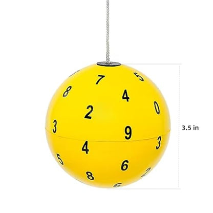Dual Marsden Ball Kit for Visual Training – Yellow Number & White Letter Training Balls on String with Hooks – Home Vision Tool for Cognitive Focus, Hand Eye Coordination & Reflex Speed