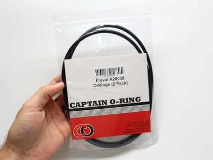 Captain O-Ring – Replacement A20038 A-20038 Orings for Fluval 104, 105, 106, 107, 204, 205, 206, 207 Motor Head Lid Seal Ring (2 Pack)