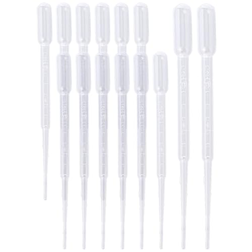 50Pcs 2ML Plastic Dropper Small Dropper Tool White Refillable Clear Essential Oil Laboratory Liquid Calibrated Eye Pipettes for Essential Oils Liquids Resin Activities Crafts Accessories - size: 5.91x0.47 inch(15x1.2cm)