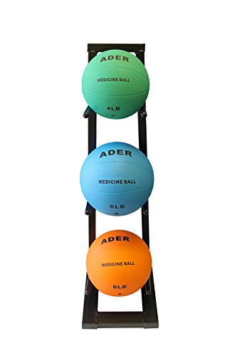 Ader Medicine Ball Set w/Rack - size: Rack + 4-12 LB Med Balls