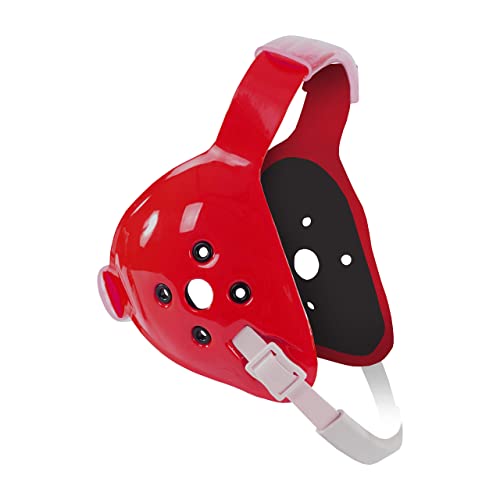 Matman Halo Adult Wrestling Headgear for Men | Old-School Hard Shelled Wrestling Ear Guard for BJJ, MMA, & Grappling | Low-Profile Design - color: Red