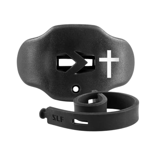 SLEEFS Football Mouth Guard - Youth Mouthguard with Strap - Lip/Teeth Protector Mouthpiece - No Boil - for Youth/Adults, Maximum Air Flow, for All Sports - Cross - color: Cross Black