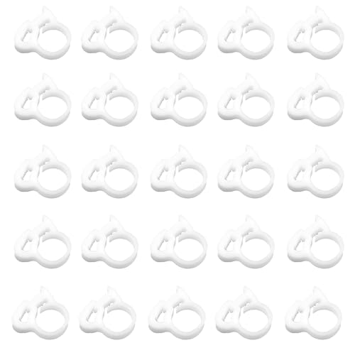 30Pcs 1/2” Double Gripping Nylon Hose Clamps, Snap Grip Plastic Hose Clamps (12.3-14mm), Heavy Duty Adjustable Ratcheting Clamps for Plumbing, Automotive (White) - size: 1/2” (12.3-14mm)