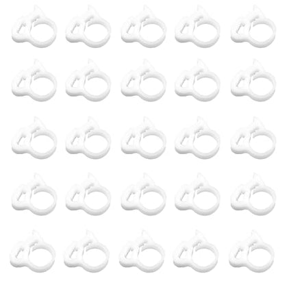 30Pcs 3/8” Double Gripping Nylon Hose Clamps, Snap Grip Plastic Hose Clamps (9.1-9.6mm), Heavy Duty Adjustable Ratcheting Clamps for Plumbing, Automotive (White) - size: 3/8” (9.1-9.6mm)