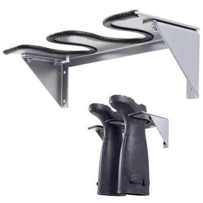 Zonon Wader Hanger Steel Boot Hanger Wall Mount - color: Silver, size: 1 Pair
