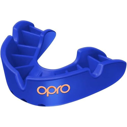 OPRO Bronze Level Youth Moldable Mouth Guard, Essential Fit, Blue - color: Blue, size: Youth