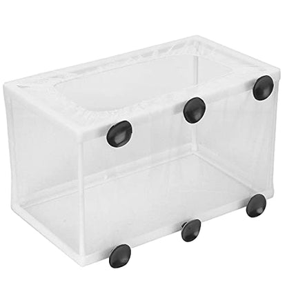 Aquarium Breeder Box with Suction Cups | Detachable Fish Hatchery & Isolation Enclosure | Multi - Functional Incubator for Fry/Unwell Fish/Shrimp | Secure Plastic & Mesh Design