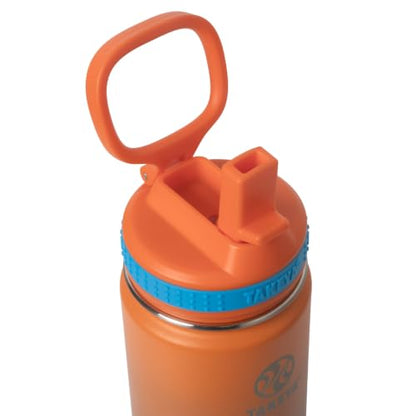 Takeya 18 oz Actives Stainless Steel Water Bottle with Straw Lid – Leakproof, Double-Wall Insulated, Keeps Drinks Cold 24 hrs/Hot 12 hrs, BPA-Free, Powder-Coated, Gym & Travel, Ombre Awestruck - color: Ombre Awestruck, size: 18 Ounces