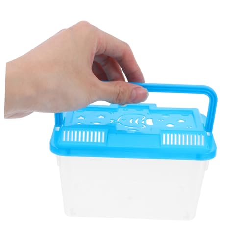 4Pcs Portable Breeding Box for Reptiles Mini Aquarium with Bright Lids Lightweight Travel Fish Tank for Turtles Hamsters and Small Pets Versatile Pet Container