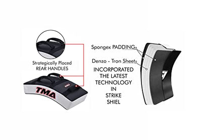 TMA MMA Kick Strike Shield Curved Training Thai Pad Target Focus Boxing Punching Mitts (This is Sold AS Single Item), MMA Kick Shield, Muay Thai Kick Shield, Martial Arts Kicking Shields