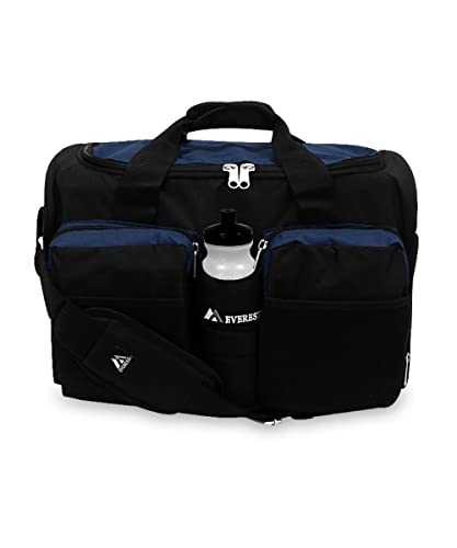 Everest Gym Bag with Wet Pocket, Navy - color: Navy