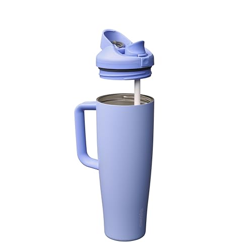 Owala FreeSip Tumbler Stainless Steel Water Bottle 40 oz Out of the Blue | Triple-Layer Insulation | Leak-Proof Lid with Push-Button | Double Threaded Lid for Left and Right-Handed Drinking - color: Out of the Blue, size: 40 Ounces