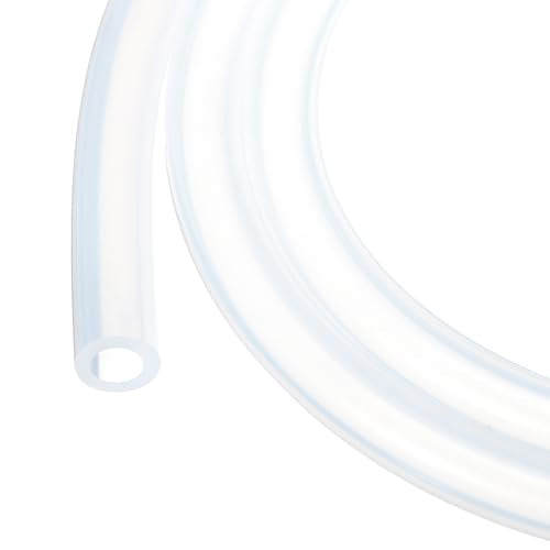 1m(3.3ft) 10mm(3/8") ID x 16mm(5/8") OD Silicone Tubing Clear Industrial Plastic Tubing Pure Silicone Hoses for Pump Siphoning Draining Irrigation Brewing - color: Clear, size: 3/8" x 5/8"