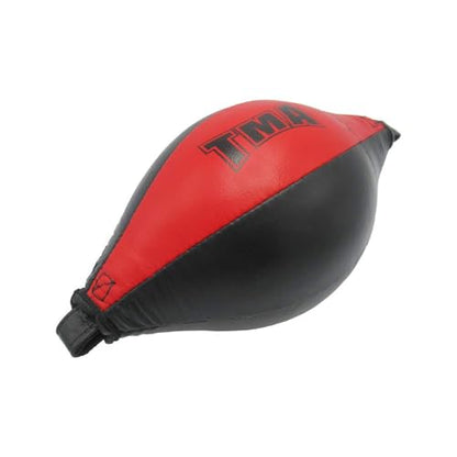 Original Leather Double End Dodge Speed Ball Boxing Floor to Ceiling Punching Bag MMA - color: Red