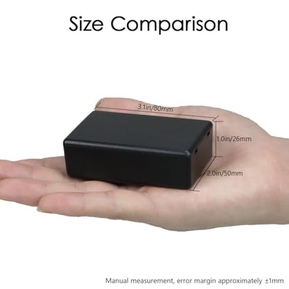 5 Pieces Plastic Project Boxes Junction Case for Electronic Project, Black 3.1 x 2.0 x 1.0 inch (80 x 50x 26 mm) - size: 3.1" x 2.0" x 1.0"(5pc)