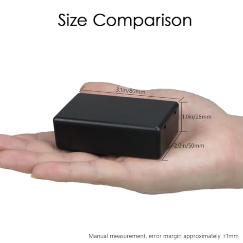 5 Pieces Plastic Project Boxes Junction Case for Electronic Project, Black 3.1 x 2.0 x 1.0 inch (80 x 50x 26 mm) - size: 3.1" x 2.0" x 1.0"(5pc)