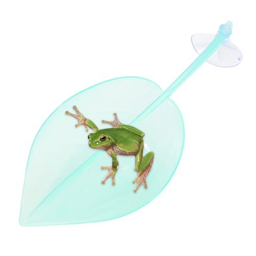 Turtle Basking Area - Reptile Tank Leaf Terrace, Floating Terrarium Creatures | Climb Support Pad, Suction Accessory Rest Spot, Gecko Toad Frog Deck for Garden Aquatic Display