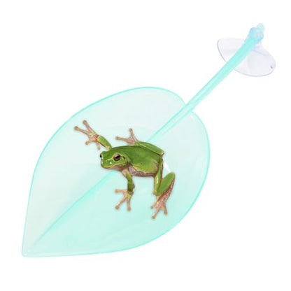 Turtle Basking Area - Reptile Tank Leaf Terrace, Floating Terrarium Creatures | Climb Support Pad, Suction Accessory Rest Spot, Gecko Toad Frog Deck for Garden Aquatic Display