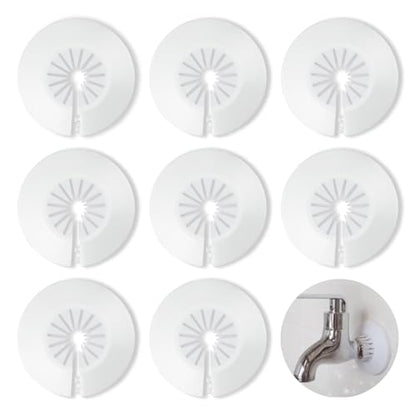 8 PCS Plumbing Cover Plates White Pipe Covers for Bathroom Escutcheon Plastic Plate (Fit 0.4" to 1.14" Pipe) - color: Fit 0.4" to 1.14" Pipe