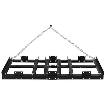 Drag Harrow Driveway, 4FT Lawn Leveling Rake with Heavy Duty Chain Power Rake, for ATV, UTV, Tractor, Mower and Landscape Maintenance for Gravel Driveways and Beyond
