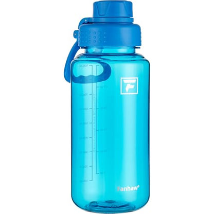 Fanhaw 32 oz Clear BPA-Free Tritan Water Bottle with Fast-Flow Spout Lid, BPA-Free & Leak-Proof Wide-Mouth Reusable Bottle for Gym, School & Office, Back to School Essentials (Classic Blue) - color: Classic Blue, style: 1 Pack
