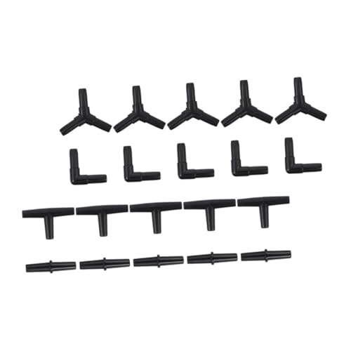 60pcs Aquarium Air Pump Connector Airline Tubing Adapters for Fish Tank Oxygen Supply Includes Shapes Easy to Install