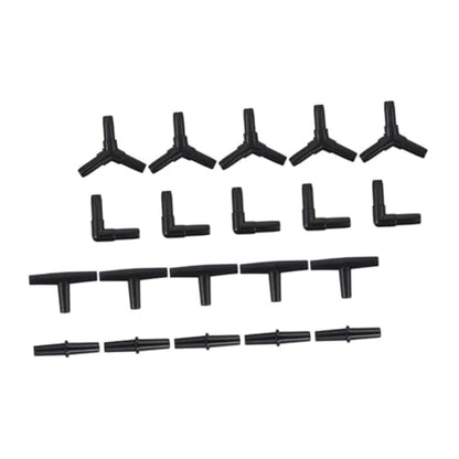 60pcs Aquarium Air Pump Connector Airline Tubing Adapters for Fish Tank Oxygen Supply Includes Shapes Easy to Install