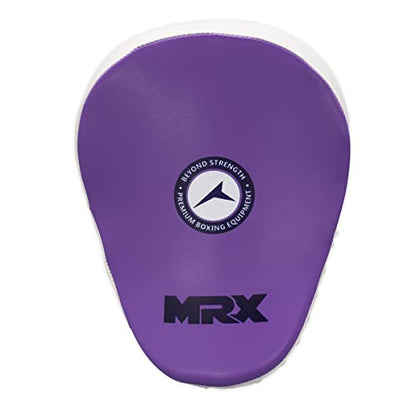 MRX Gel Tech Boxing Hook & Jab Pads MMA Focus Punching Mitts Training Thai Kick Strike Shield Curved Black/White - color: Purple