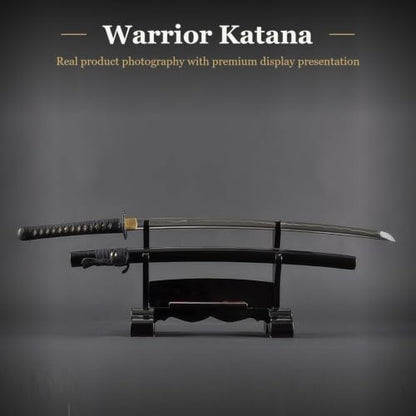 Hand Forged 1045 Heat-Tempered Katana, Full Tang Sword - color: Warrior 369