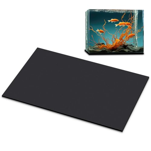 1 Pcs 23.6 x 15 Inch Aquarium Fish Self Leveling Mat for Under Tank 5mm Thick Foam Compressible Neoprene Mat with Adhesive Backing Shockproof Waterproof Easy to Cut Stability, Black - color: Compressible Neoprene Foam, size: 23.6 x 15 Inch