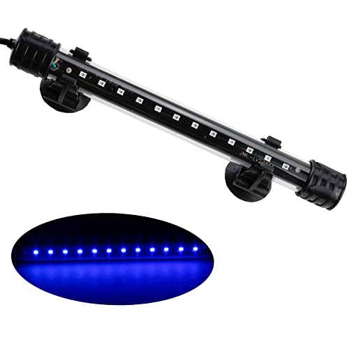 AQUANEAT Aquarium LED Submersible Light 7.5 Inch Underwater Fish Tank Light (Blue) - color: Blue