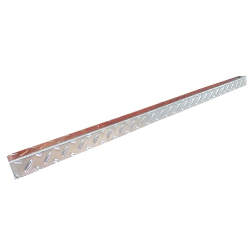 Diamond Plate Angle, Stainless Steel Corner Guard 2 x 2 x 48 inch, Metal Stair Nosing, Wall Trim, Pack of 4(Outside Corner)