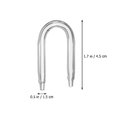CO2 Diffuser Tube for Aquarium U-Shaped Glass Connecting Pipe 1-Piece CO2 Regulator Connector for Fish Tank Compatible Aquatic Plants and
