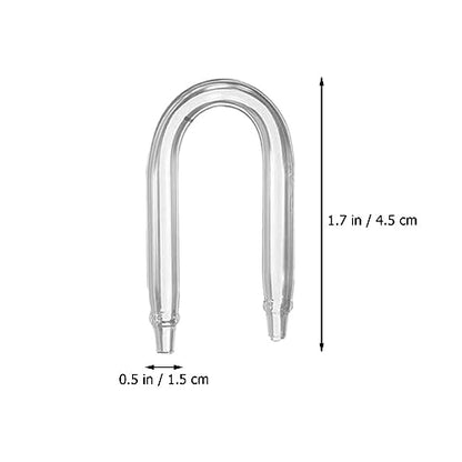CO2 Diffuser Tube for Aquarium U-Shaped Glass Connecting Pipe 1-Piece CO2 Regulator Connector for Fish Tank Compatible Aquatic Plants and