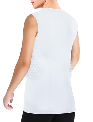 Roadbox Youth Baseball Chest Protector Padded Compression Shirt Heart Guard - color: 02 white, size: X-Small