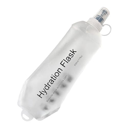 AXEN Soft Flask TPU Foldable Running Hydration Flask, Soft Collapsible Water Bottle for Hydration Pack Cycling Marathon Running Hiking - color: Clear-500ml