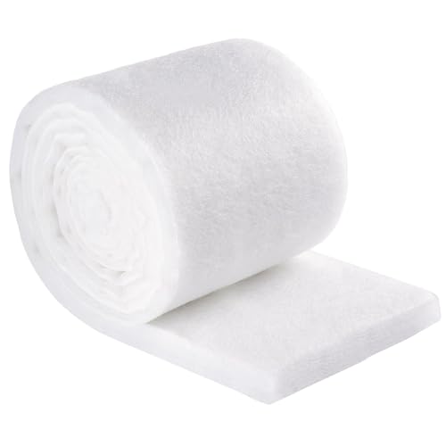 SHIGATSU Aquarium Filter Floss Rolls, 47.2 x 11.8 Inch White Cuttable Aquarium Filter Sponge for Fish Tank Filters & Small Ponds - Aquarium Filter Media for Freshwater or Marine Aquariums - size: 47.2”x11.8”