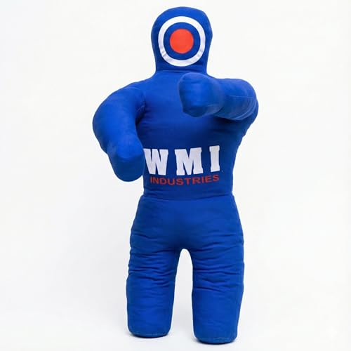 MMA BJJ Dummy for Kids, Made with Durable Canvas for Training and Practice, 40 inch Size, Unfilled - color: Blue
