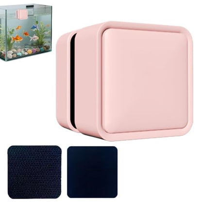Aquarium Magnet Glass Cleaner,Small Brush Scrubber Remover | Fish Tank Scrubber,for Saltwater Betta Algae Turtle Reptile Terrarium Wall Kitchen Living Room Water - color: Pink