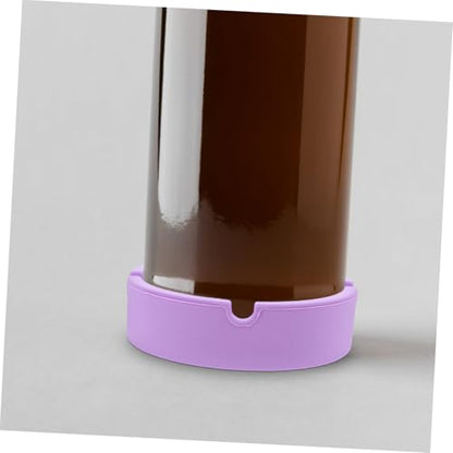 Zerodeko Silicone Wine Bottle Coaster Non Slip Wine Pad for Beer Elegant Design for Home Bar Use Rounded Base Inner Multi Functional Bottle Holder - color: Violet
