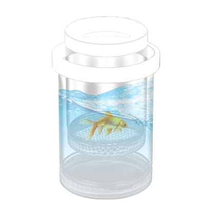Fish Breeder Box - Clear Acrylic, Strong Suction Cups, V-Grate, Safe Fry Hatching Tank Guppy, Protects Fish, Betta Shrimp Isolation Space, Aquatic Separator Nursery | for Aquarium - color: White