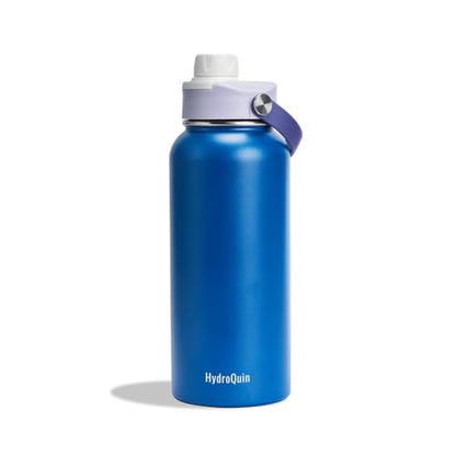 32 oz Insulated Water Bottle Royal Blue Stainless Steel Flask - color: Twilight Wave