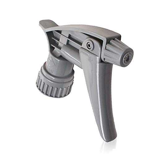 Replacement Trigger Sprayer Replacement for 32 oz Bottles – 28-400 Neck, 9.5" Dip Tube, High Output, Adjustable Nozzle – Gray Heavy-Duty (Pack of 10)