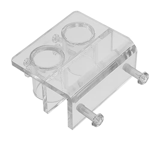 Yardwe Dual Slot Tube Clamp for Aquarium Acrylic Holder Fixing Clip Air Pump Tubing Mount